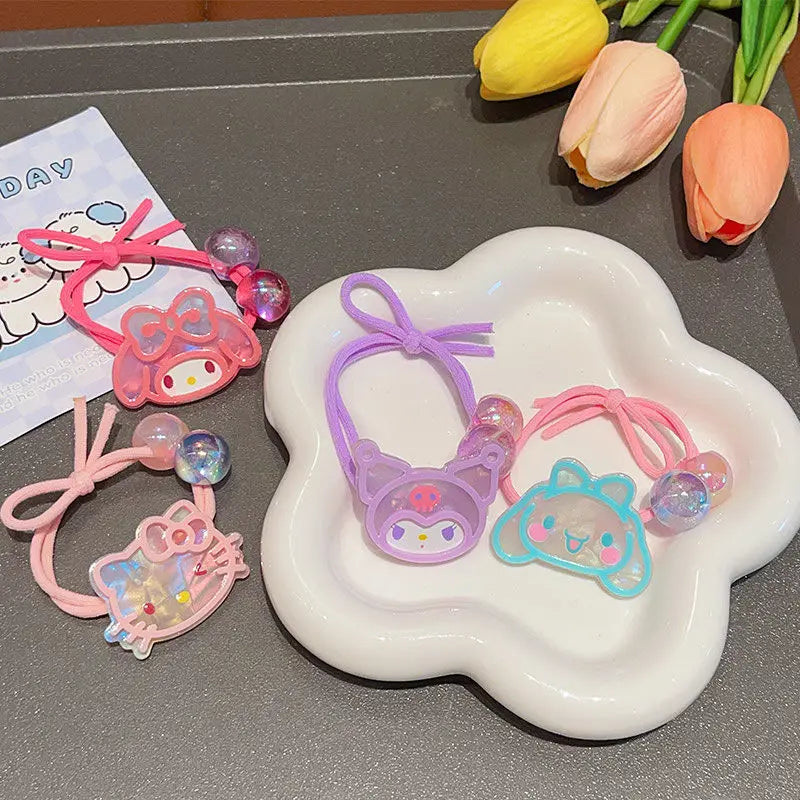 anrio Children’s Kuromi & My Melody Rubber Hair Bands - Image 4
