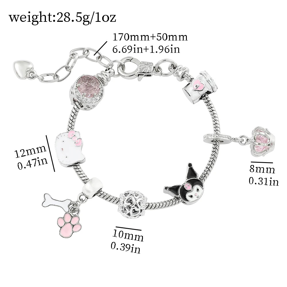 Hello Kitty Gold Plated Bracelets with Charms - Image 15