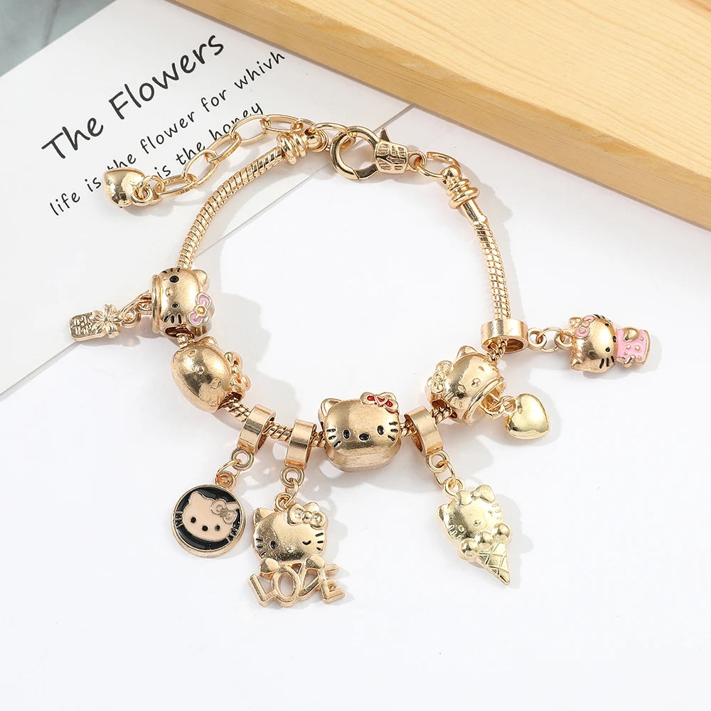 Hello Kitty Gold Plated Bracelets with Charms - Image 4