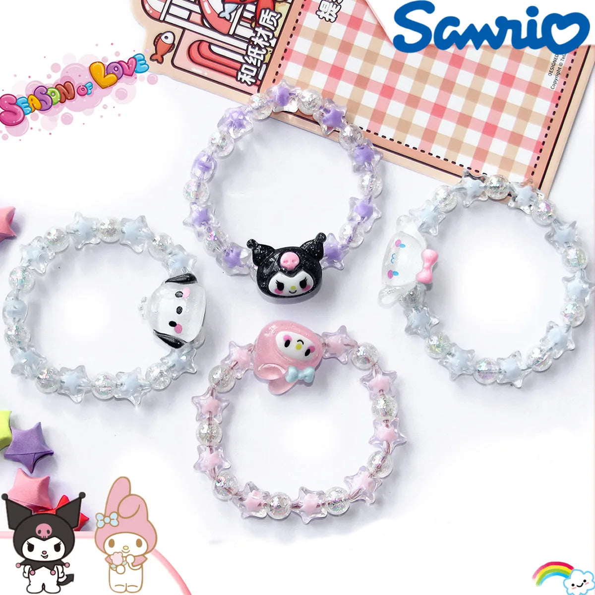 Sanrio Kuromi & Cinnamoroll Crystal Bracelet