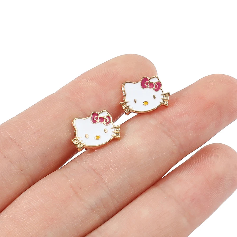 Sweet Sanrio Necklace & Hello Kitty Kawaii Earrings - Image 3