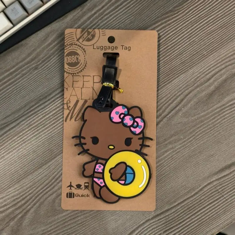 Sanrio Hello Kitty Black Skin Cartoon Baggage Tag - Image 4