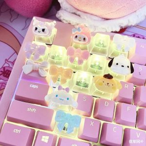 Sanrio Translucent Mechanical Keyboard Keycaps