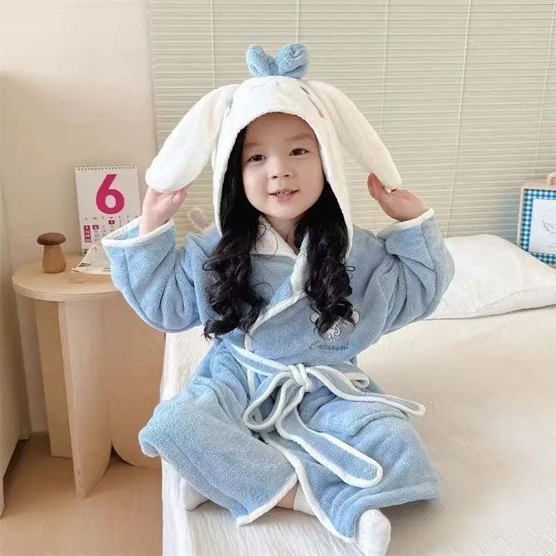Sanrio Kuromi, My Melody, Cinnamoroll Kids Hooded Bathrobe - Image 2