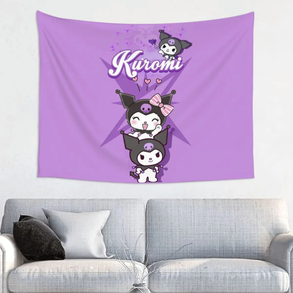 Custom Melody Kuromi Cartoon Anime Hippie Tapestry - Image 14