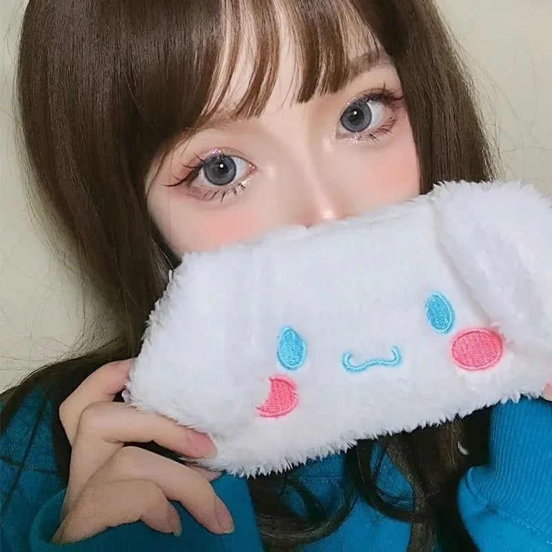 New Kawaii Sanrio Cinnamoroll Plush Eye Mask - Image 3