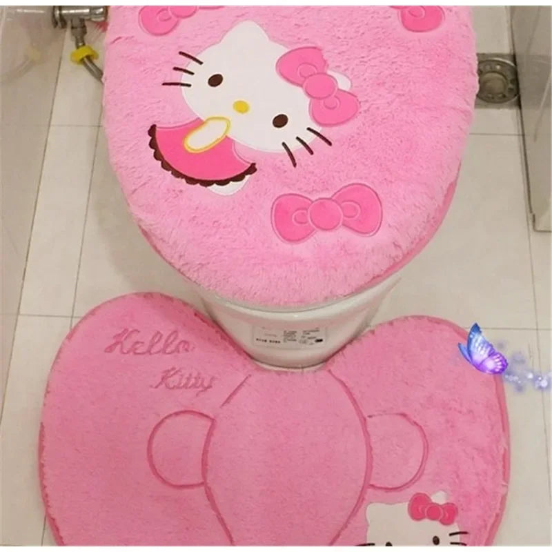 Sanrio Hello Kitty Toilet Seat Cushion 3-Piece Set - Image 4