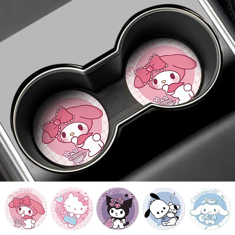 Sanrio My Melody, Cinnamoroll & Kuromi Kawaii Car Coaster - Image 5