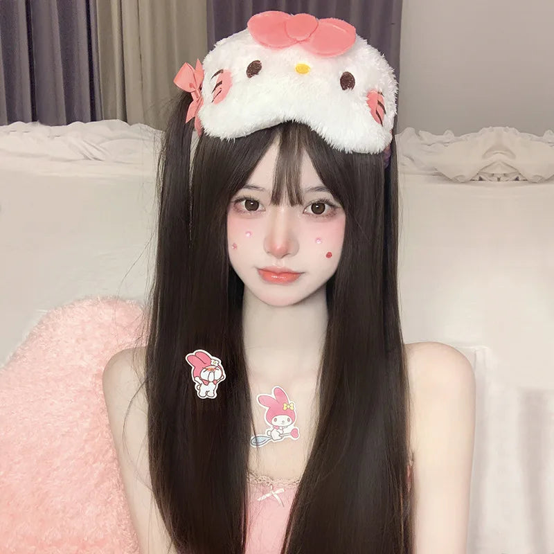 New Kawaii Sanrio Cinnamoroll Plush Eye Mask - Image 7