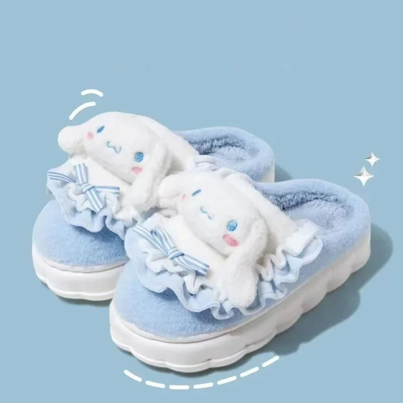 Sanrio Anime Hello Kitty & Cinnamoroll Cotton Warm Slippers - Image 8