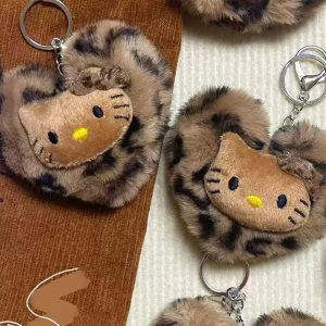 Hello Kitty Retro Leopard Doll Pendant
