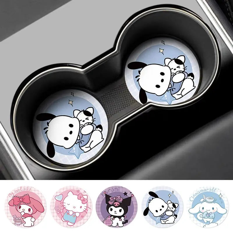 Sanrio My Melody, Cinnamoroll & Kuromi Kawaii Car Coaster - Image 2