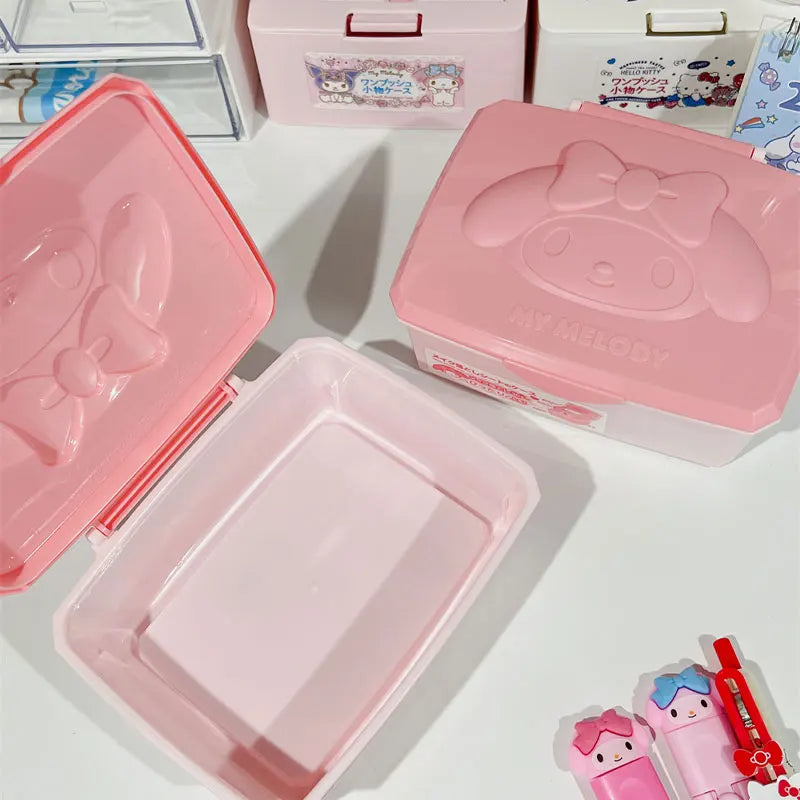 Portable Hello Kitty & My Melody Jewelry Storage Box - Image 2
