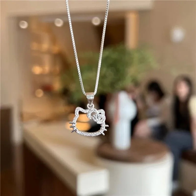 Kawaii Hello Kitty Sanrio Clavicle Chain Pendant Necklace - Image 4