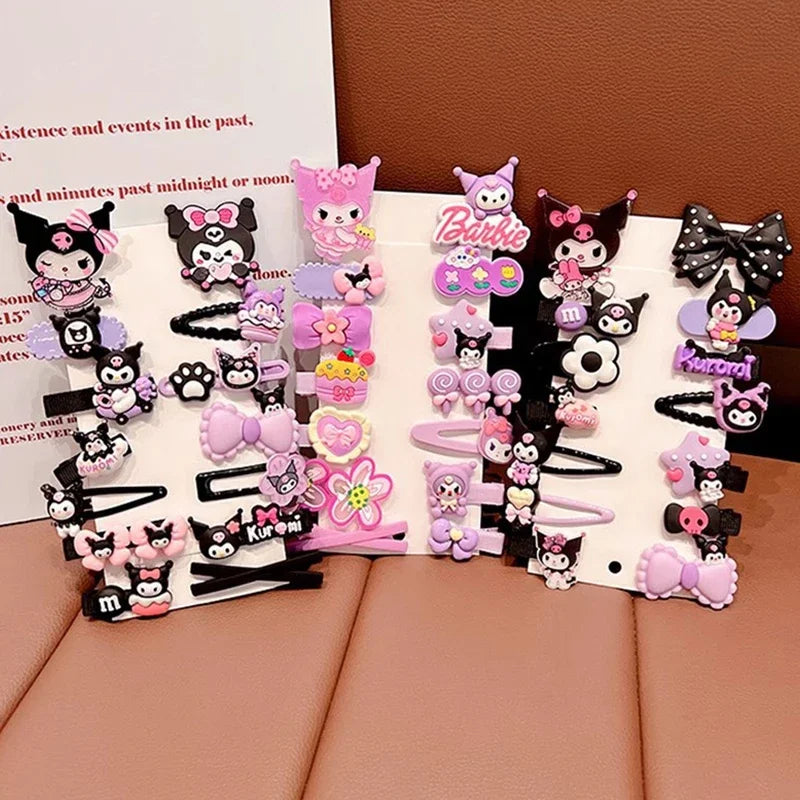 14pcs Sanrio Kuromi Hairclip & Headwear Set - Image 4