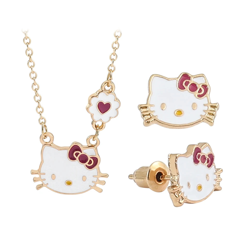 Sweet Sanrio Necklace & Hello Kitty Kawaii Earrings - Image 7
