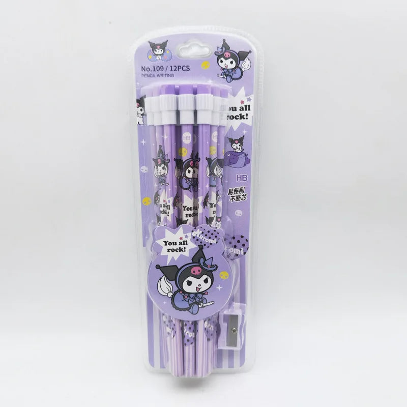 Sanrio Kuromi & Cinnamoroll 12Pcs HB Pencil Set - Image 9