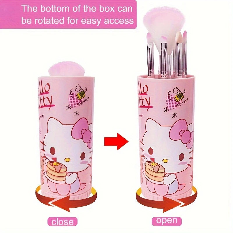 8pcs Kawaii Hello Kitty Makeup Brush Set - Image 2