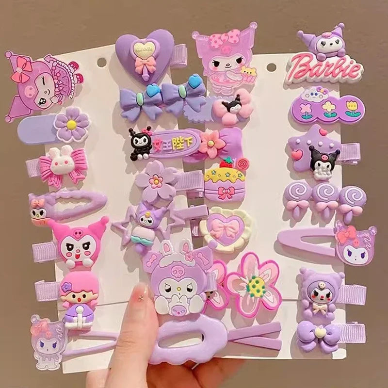 14pcs Sanrio Kuromi Hairclip & Headwear Set - Image 3