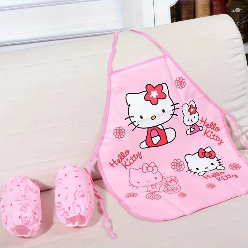 Funny Sanrio Cartoon Hello Kitty Apron Set - Image 3